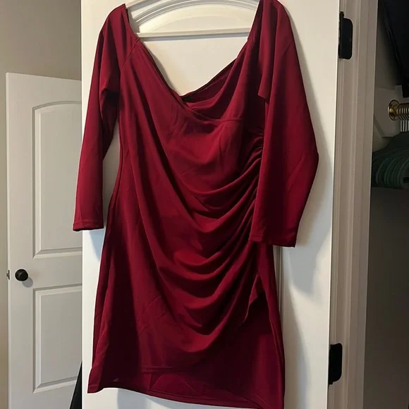 SHEIN | Dresses | Red Off The Shoulder Semi Formal Shein Dress | Poshmark